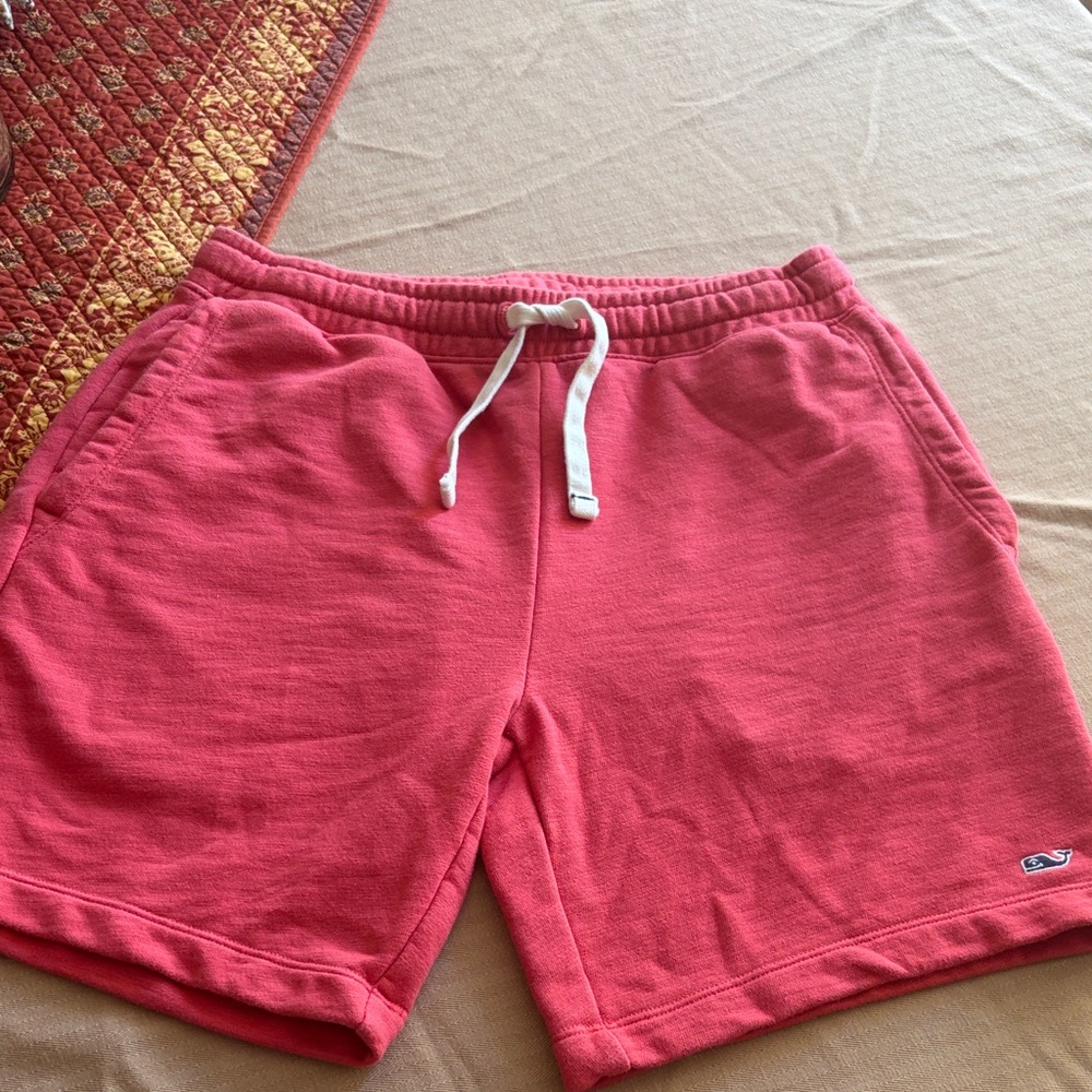 Men's Vineyard Vines Faded Red Drawstring Cotton Shorts